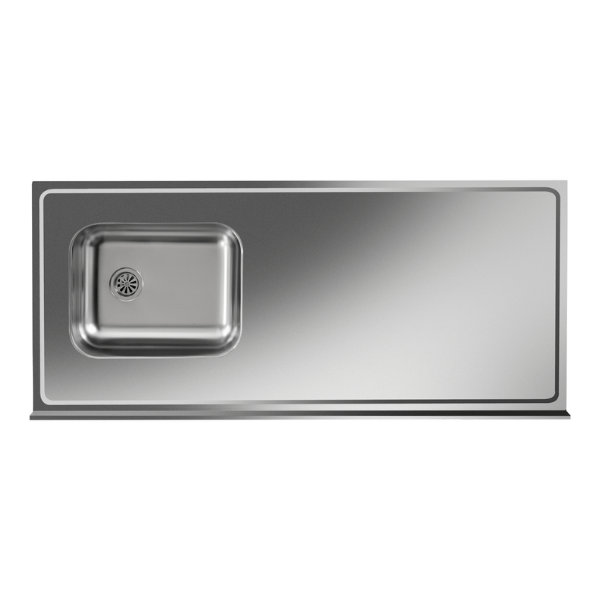 Material:
ACERO AISI 304 18/8 – Espesor 0.7 mm
Acabado:
Satinado (opcional brillante)

Medidas de la mesada:

Largo total: 0,80mt

Profundidad: 0,62 m

Borde frontal con terminación perimetral (según imagen)