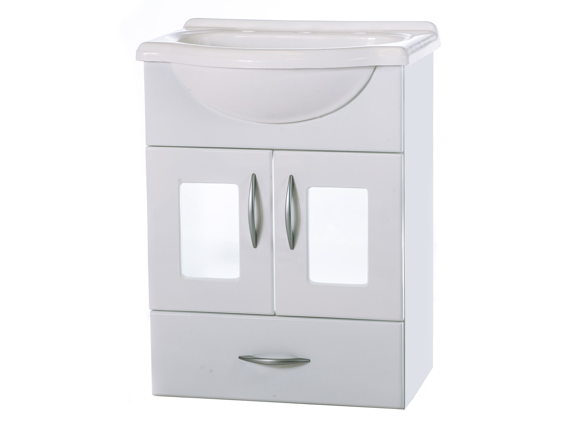 Código: VNC51
Medidas: 50 x 38 x 60
MDF Laqueado Blanco, dos puertas con vidrio y cajón inferior, colgante
Mesada disponible en Resina

NO INCUYE MESADA
