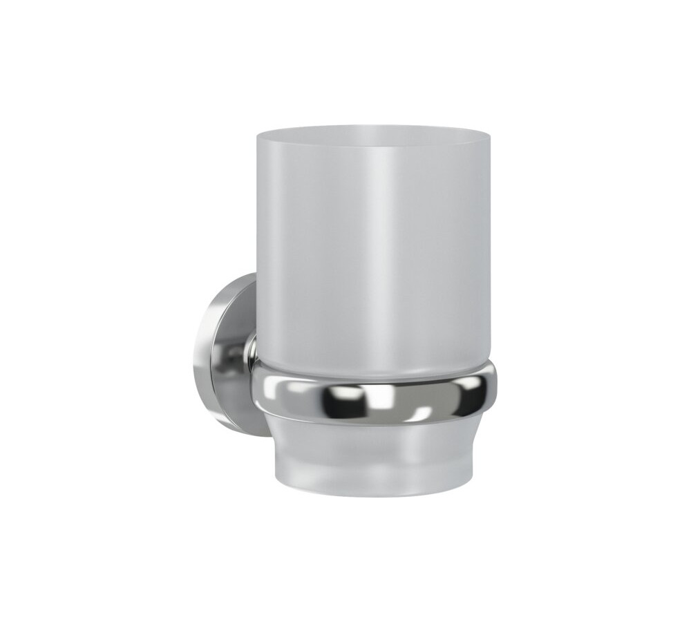 Vaso fabricado en vidrio transparente.  • Soporte a pared de zinc inyectado • Las partes metálicas tienen un acabado cromado que les proporciona una resistencia adecuada frente a la corrosión.