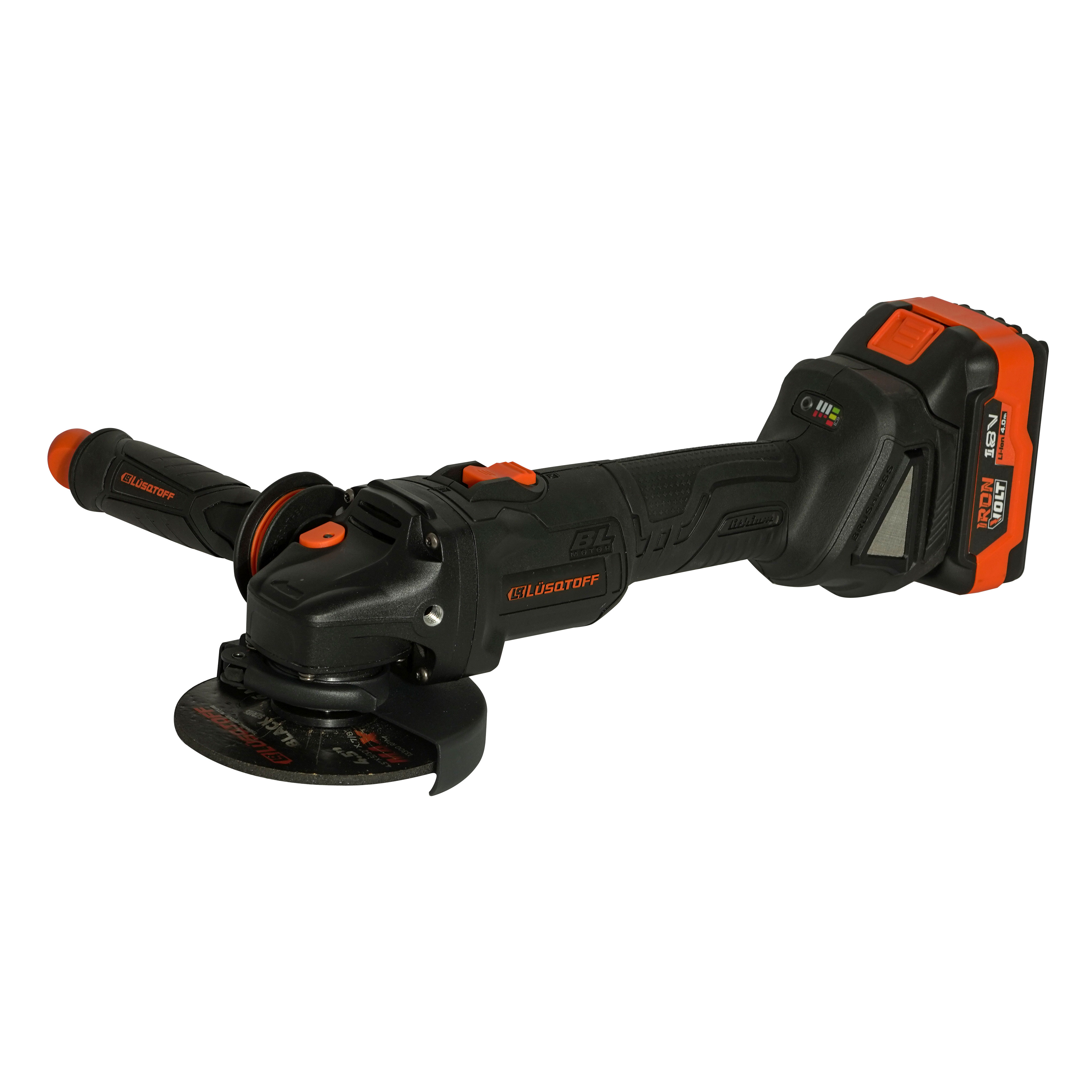 • Amperaje de batería: 4 Ah
• Rosca: M14
• 3 velocidades: 6500, 7000, 8500 RPM
• Guarda con ajuste rápido
• Filtro antipartículas
• Tensión: 18 V
• Velocidad: 0 - 8.500 RPM
• Diámetro del disco: 115 mm
• Peso: 5.3 Kg
• Tecnología Brushless
• 3 años de garantía

INCLUYE
• 2 baterías 4 Ah
• 1 cargador
• 2 discos de desbaste
• 1 mango antivibración con porta llaves
• 1 llave de ajuste
• Maletín