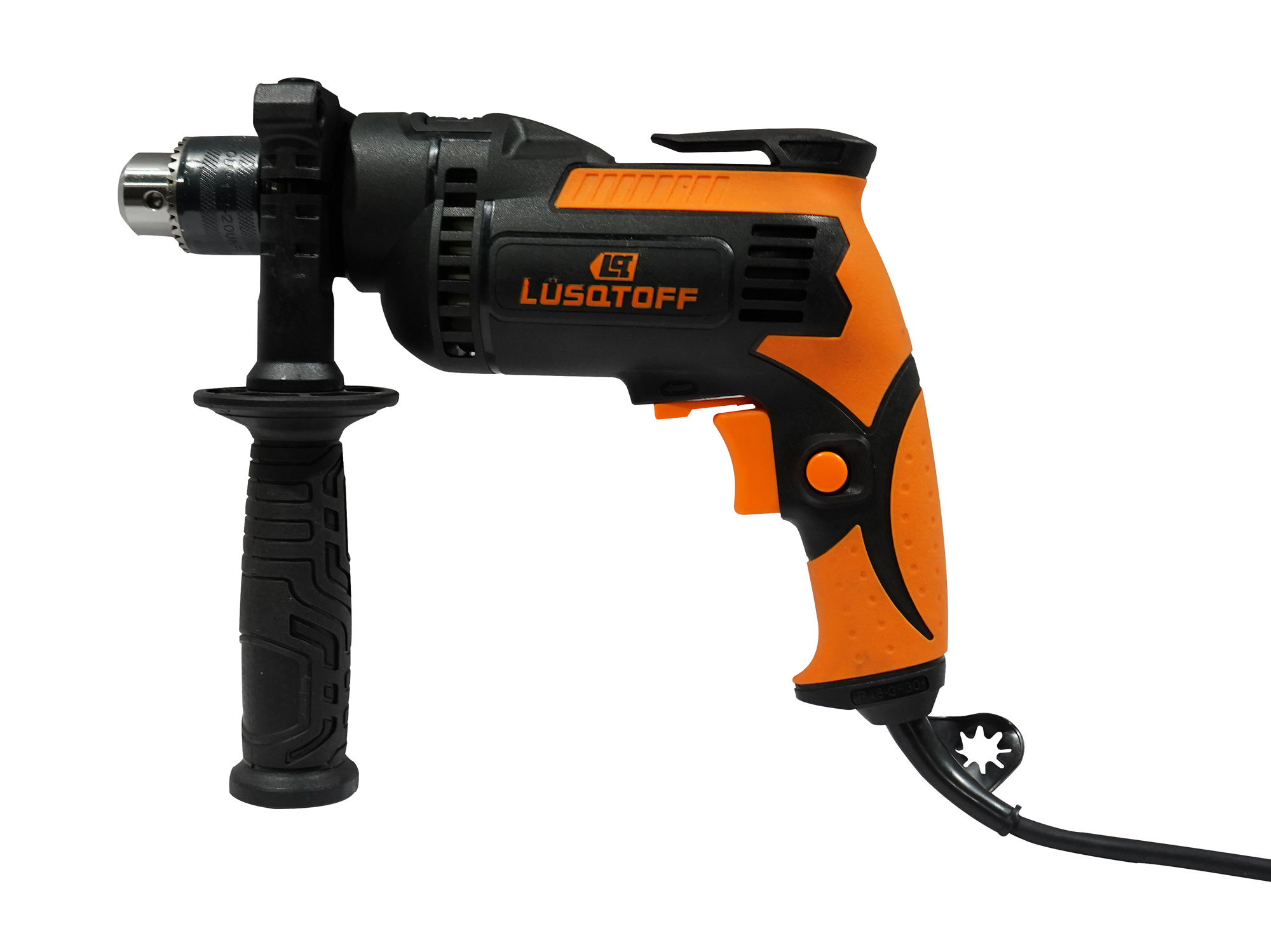 • Voltaje: 220 V ~ 50 Hz.
• Potencia: 600 W
• Velocidad: 3000 Rpm
• Mandril: 13 mm
• Peso: 4 Kg

INCLUYE:
- 1 llave de mandril
- 1 mango auxiliar,
- 1 tope de profundidad
- 1 martillo
- 1 llave inglesa 6”
- 6 Mechas: 2 para pared,
  2 para metal, y 2 para madera
- 1 destornillador philips
- 1 destornillador plano
- 1 pinza
- 1 maletín con hebilla metálica