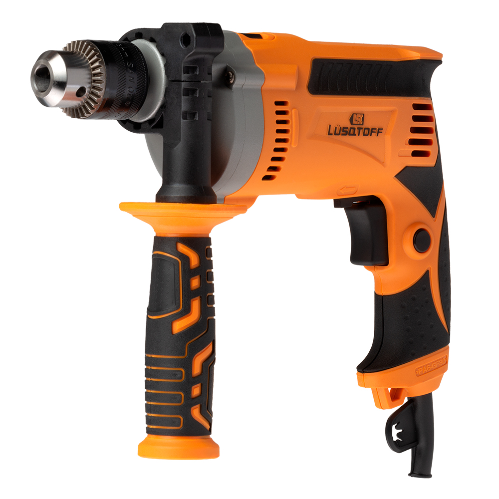 • Tensión: 220V~50Hz
• Potencia: 710 W
• Velocidad: 0 - 3200 rpm.
• Torque: 11 Nm.
• Mandril: 1,0 - 13 mm. 
• Perforación en madera: 30 mm.
• Perforación en acero: 13 mm.
• Perforación en mampostería: 12 mm.
• Carcasa de engranaje metálico
• Peso: 3 kg.
• Velocidad variable y reversible.
• Empuñadura lateral en soft grip y tope de profundidad.
• Ideal para aplicaciones en madera, acero y mamposterías.

INCLUYE
• Mango lateral
• Llave de ajuste