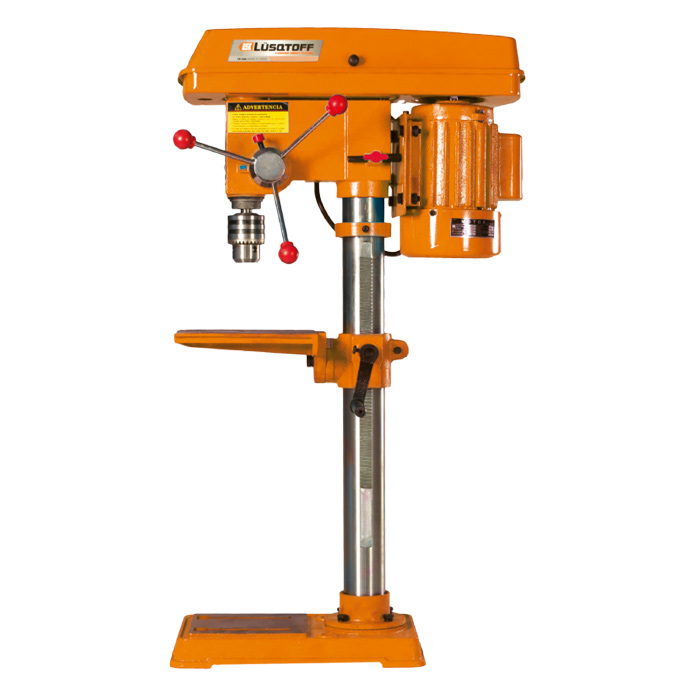 • Potencia: 450W - 1,2 Hp
• Tensión: 220 V ~ 50 Hz
• Velocidad de trabajo: 300-2550 Rpm
• Mandril: 16 mm
• Recorrido de husillo: 65 mm
• 12 velocidades
• Peso: 33 Kg
INCLUYE:
- 1 mandril y llave
- 2 llaves Allen (3mm y 5mm)
