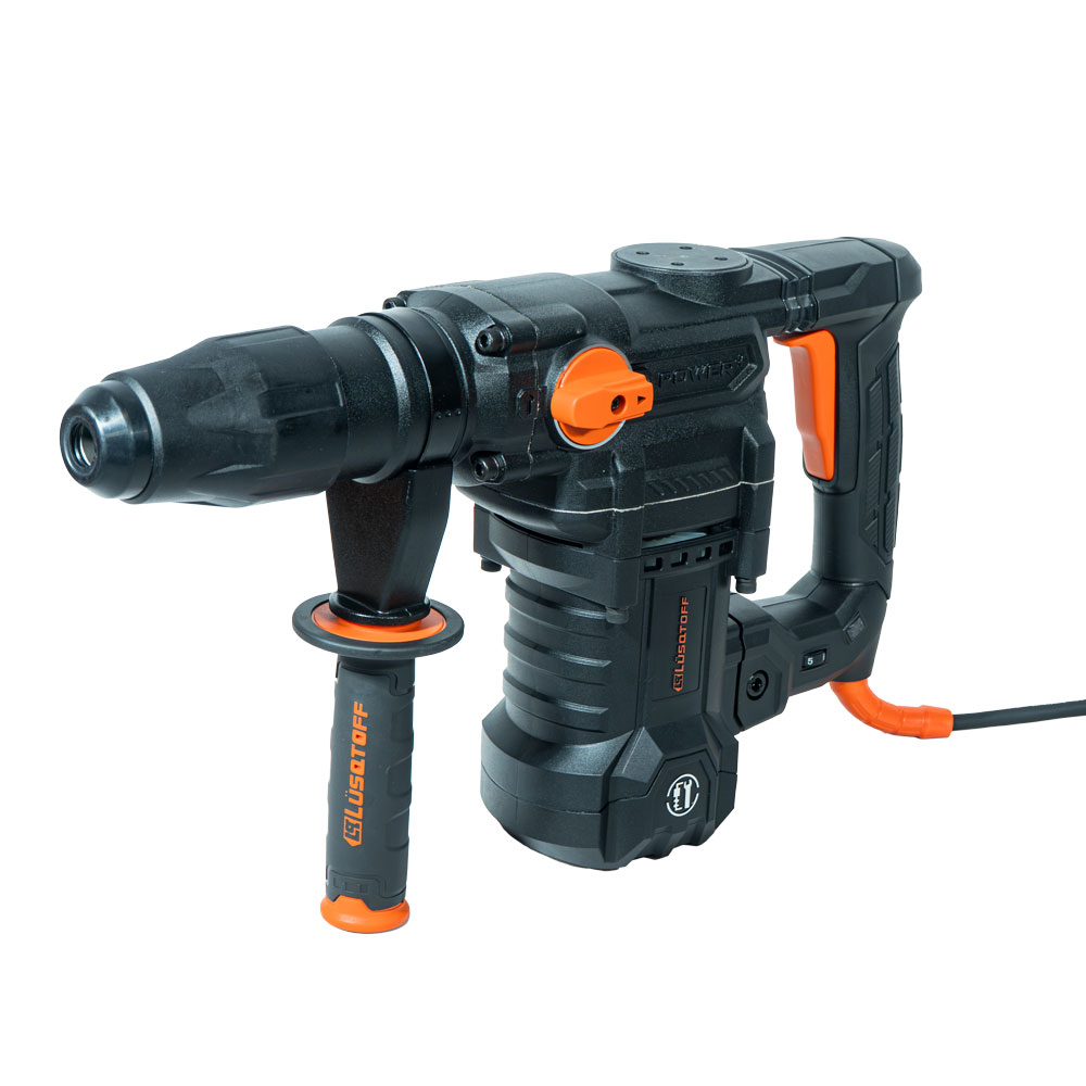 • Tensión: 220 V ~ 50 Hz
• Potencia: 1600 W
• Energia de impacto: 10 J
• Tasa de impacto: 3800 Gpm
• Velocidad sin carga: 0-630 r/min
• Perforación en concreto: 42 mm
• Encastre tipo SDS MAX
• Selector de 2 funciones:
Rotación y Golpe - Golpe
• Regulador de velocidad
• Sistema de fijación del cincel
   en 12 posiciones
• Luz indicadora de potencia
• Embreague de seguridad
• Sistema anti vibración
• Cable: 2 m
• Peso: 11,25 Kg


INCLUYE
• Mango auxiliar con giro en 360°
• Cincel de punta SDS max
(18x320mm) y broca (22x320mm)
• Juego de carbones
• Grasa

• Mango antideslizante
• Luz indicadora de potencia
• Regulador de velocidad
• Encastre tipo sds max 
• Sistema antivibración 
• Selector de funciones