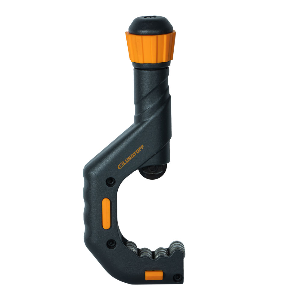 • Cuerpo: aleación de aluminio
• Cuchilla de corte: acero de alta aleacion dureza HRC 58-62
• Material del tornillo acero 45,
• Adecuado para cortar tubos de cobre, hierro
 y acero inoxidable
• Capacidad de corte: de 6 a 70 mm
• Garantía: 2 años