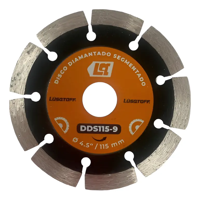 Características principales
Marca Lüsqtoff
Modelo DDS115-9
Diámetro del disco de corte 115 mm
Espesor 2 mm
Diámetro central 22,2 mm
Superficies aptas Baldosas, Concreto, Granito, Hormigón, Ladrillo, Laja blanca, Mampostería, Piedra, block
Material Diamantado