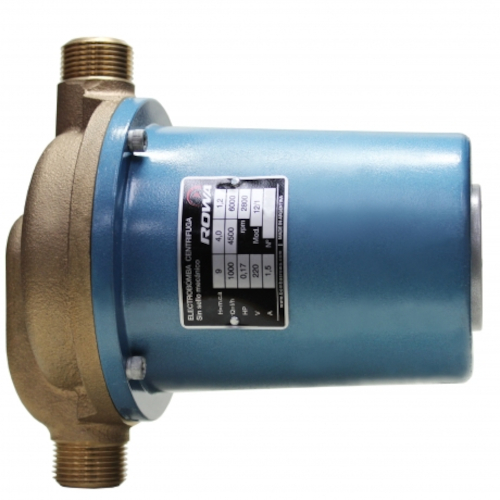 Motor
Totalmente silencioso
Bobinado protegido contra funcionamiento en seco, se apaga automáticamente.
Posee protector térmico incorporado.
No produce golpes de ariete.
Construcción
Equipos compactos.
Partes en contacto con el agua fabricadas con materiales sanitarios.
Sistema rotor húmedo.
Conexiones
Conexión eléctrica directa a la red
Entrada y salida con rosca de 3/4”,1” y 1½” (según producto)
Características
Tensiones disponibles: 220v
Temperatura máxima del agua: 70ºC
Temperatura ambiente: 40ºC
Presión máxima del sistema: 10Kg/cm²
Tipo de aislación: F
Pérdida de carga máxima en succión: 4 m.c.a.
Posiciones de instalación
El presurizador deberá ser instalado obligatoriamente de modo que el eje de la electrobomba permanezca en posición horizontal, de acuerdo a las siguientes figuras. El no cumplimiento de esta norma implicará el desgaste irregular del equipo y la consecuente pérdida de la garantía.
Detalles técnicos
Presión máxima (mca)	3,0 / 6,0 / 9,5
Caudal máximo (l/h)	2000 / 3600 / 6500
Potencia (HP)	0,17
Tensión V	220
I (A)	0,70 / 1,05 / 1,50
Conexion	1"
Peso	7 Kg