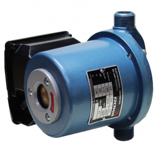 Motor
Totalmente silencioso
Bobinado protegido contra funcionamiento en seco, se apaga automáticamente.
Posee protector térmico incorporado.
No produce golpes de ariete.
Construcción
Equipos compactos.
Sistema rotor húmedo.
Conexiones
Conexión eléctrica directa a la red
Entrada y salida con rosca de 3/4”,1” y 1½” (según producto)
Características
Tensiones disponibles: 220v
Temperatura máxima del agua: 95ºC
Temperatura ambiente: 40ºC
Presión máxima del sistema: 10Kg/cm²
Tipo de aislación: F
Pérdida de carga máxima en succión: 4 m.c.a.
Posiciones de instalación
El presurizador deberá ser instalado obligatoriamente de modo que el eje de la electrobomba permanezca en posición horizontal, de acuerdo a las siguientes figuras. El no cumplimiento de esta norma implicará el desgaste irregular del equipo y la consecuente pérdida de la garantía.
Detalles técnicos
Presión máxima (mca)	2,20
Caudal máximo (izq./a.)	1100
Potencia (HP)	0,08
Conexion	3/4"
Peso	5,90 kg