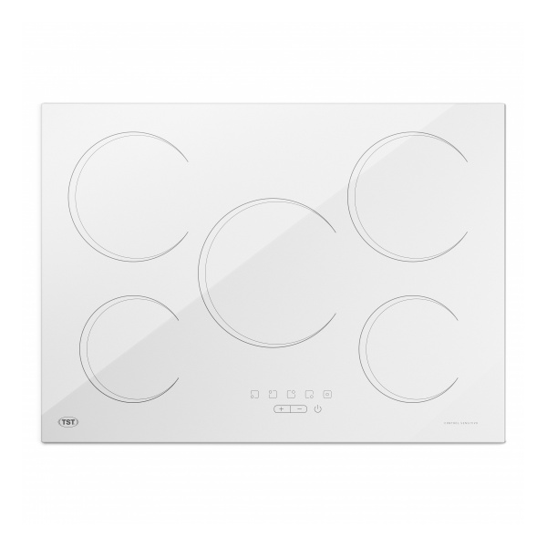5 puntos de cocción.
Comando full touch.
6 niveles de potencia.
Acabado en vidrio templado blanco.
Instalación empotrable.
Aviso de superficie caliente.