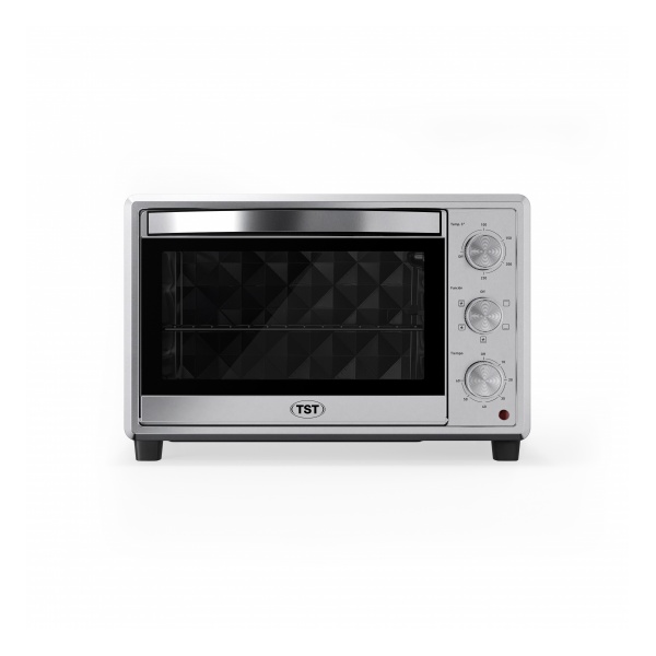 Capacidad: 30 LT
5 Funciones
Coccion superior, inferior o ambas.
Timer programable hasta 60min
Coccion uniforme por conveccion.
Control de temperatura de 100-230 °C
Vidrio en puerta: templado.
Iluminacion: Lampara interna
Apto para pizzas de 25 cm
4 posiciones de rejilla
Incluye: una rejilla, una bandeja y una pinza
Potencia: 1600 W
Acabado: Acero inoxidable esmerilado.

Dimensiones del producto: 478 x 371 x 319 mm -